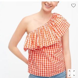 J. Crew Cotton Poplin One Shoulder Top